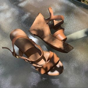 FRANCO SARTO TAN, CORKSCREW WEDGES